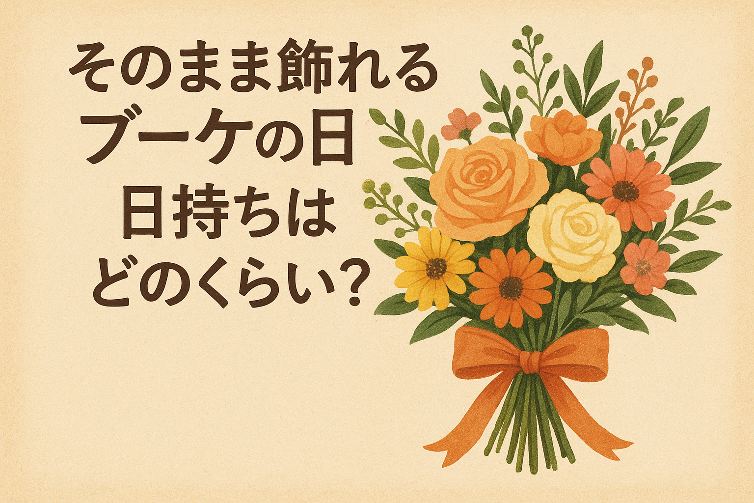 そのまま飾れるブーケの日持ちはどのくらい？