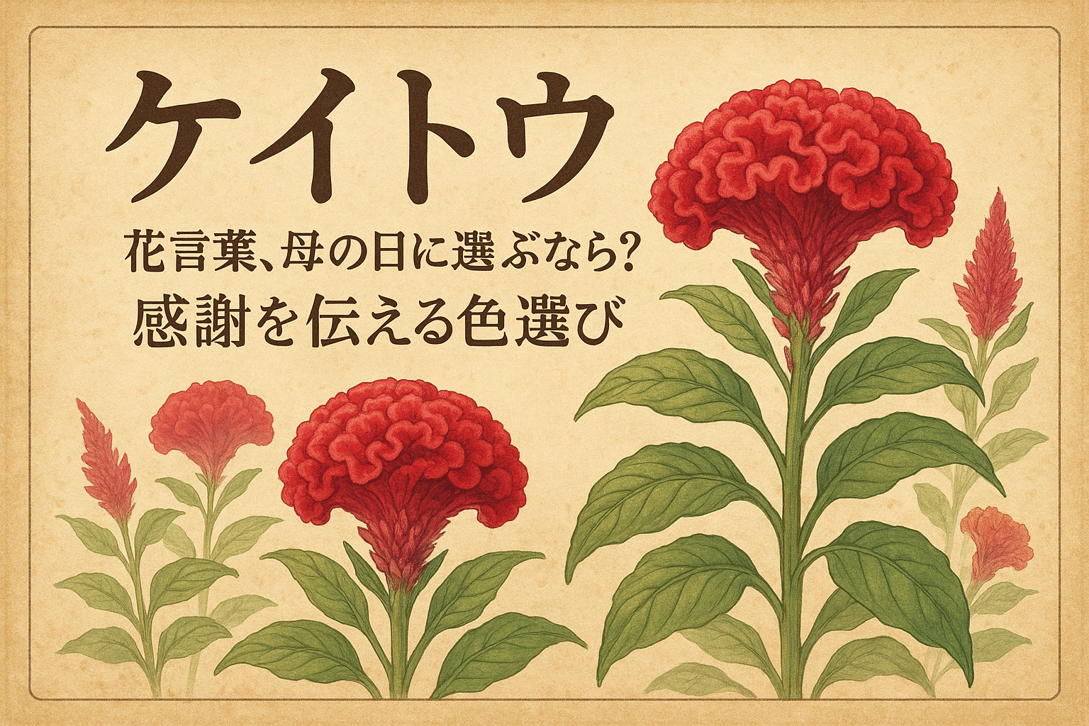 ケイトウ 花言葉 母の日に選ぶなら?感謝を伝える色選びとは
