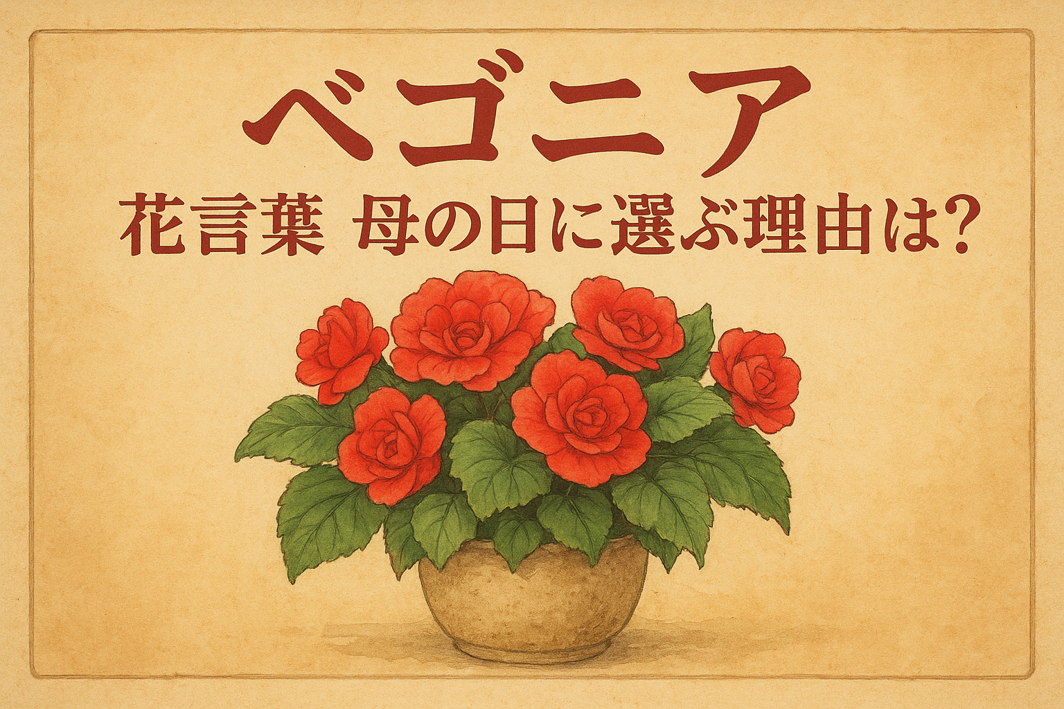 ベゴニア 花言葉 母の日に選ぶ理由は?