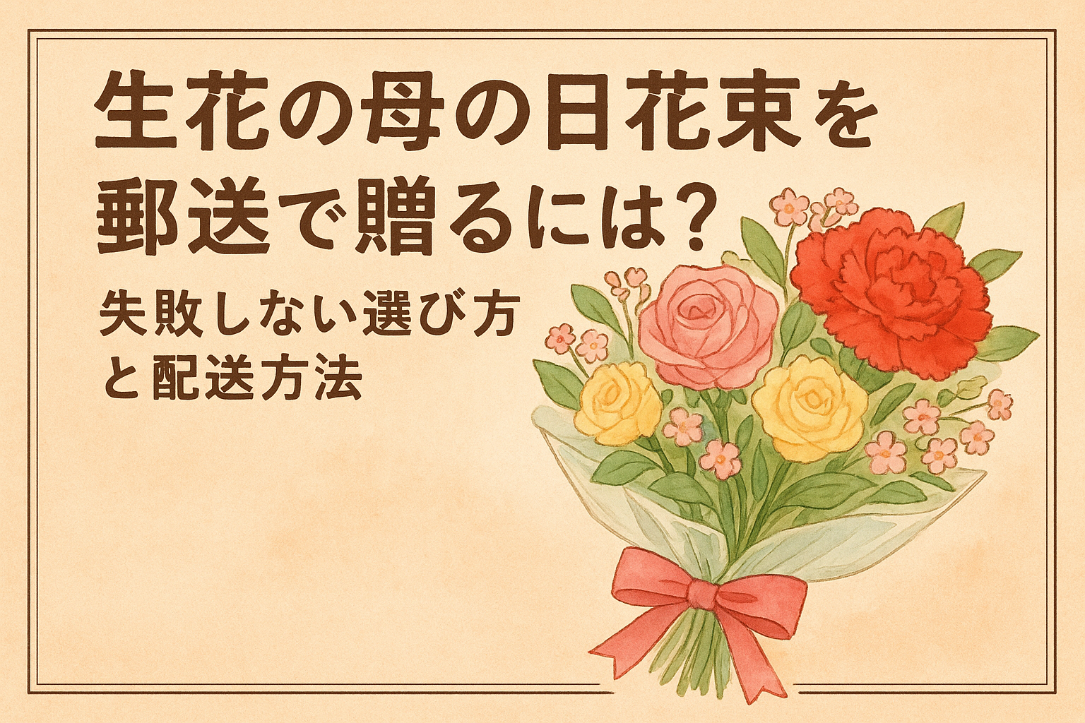 生花の母の日花束を郵送で贈るには?失敗しない選び方と配送方法