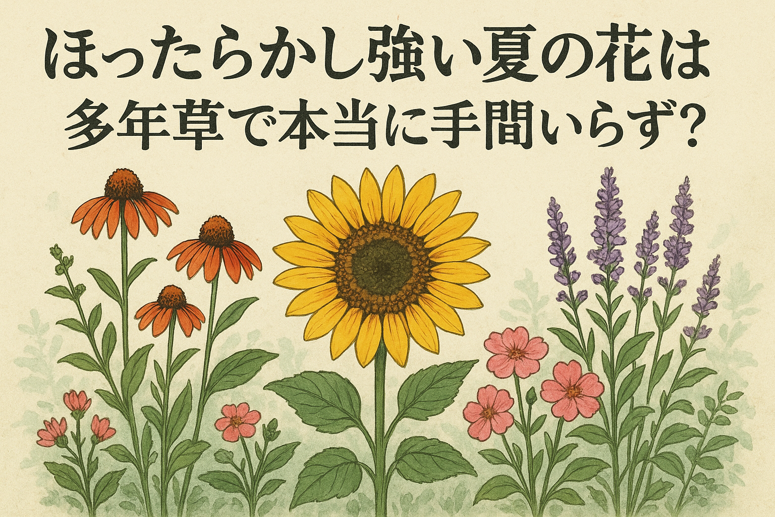 ほったらかし強い夏の花は多年草で本当に手間いらず?