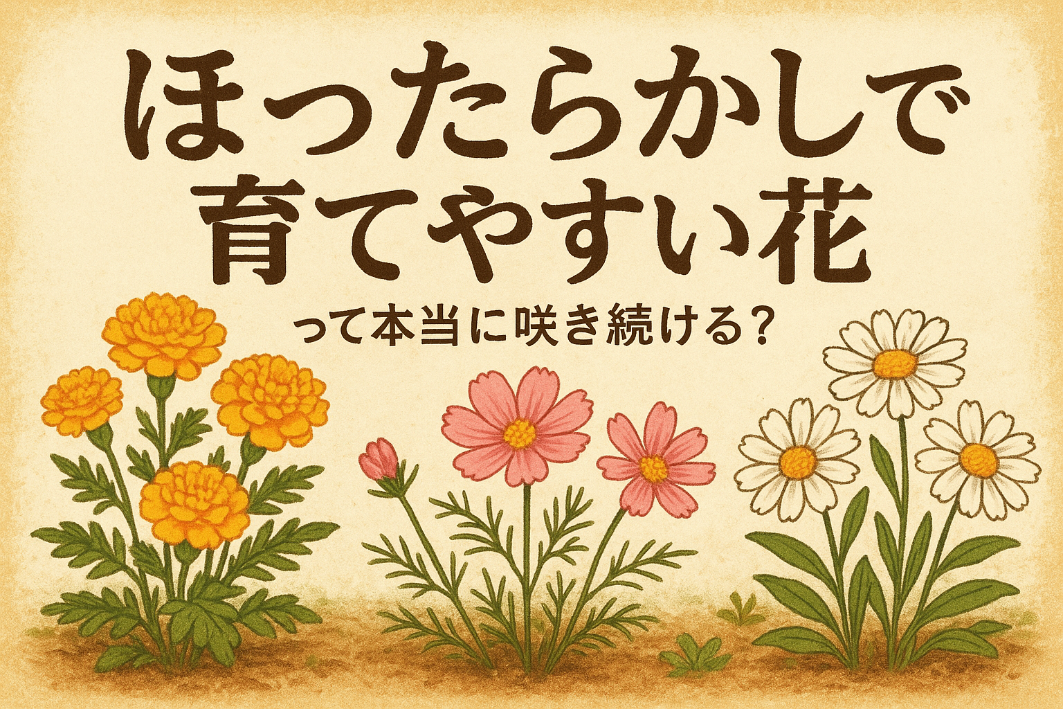 ほったらかしで育てやすい花って本当に咲き続ける?