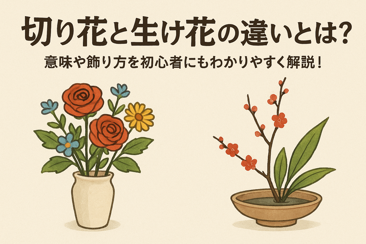 切り花と生け花の違いとは？意味や飾り方を初心者にもわかりやすく解説！