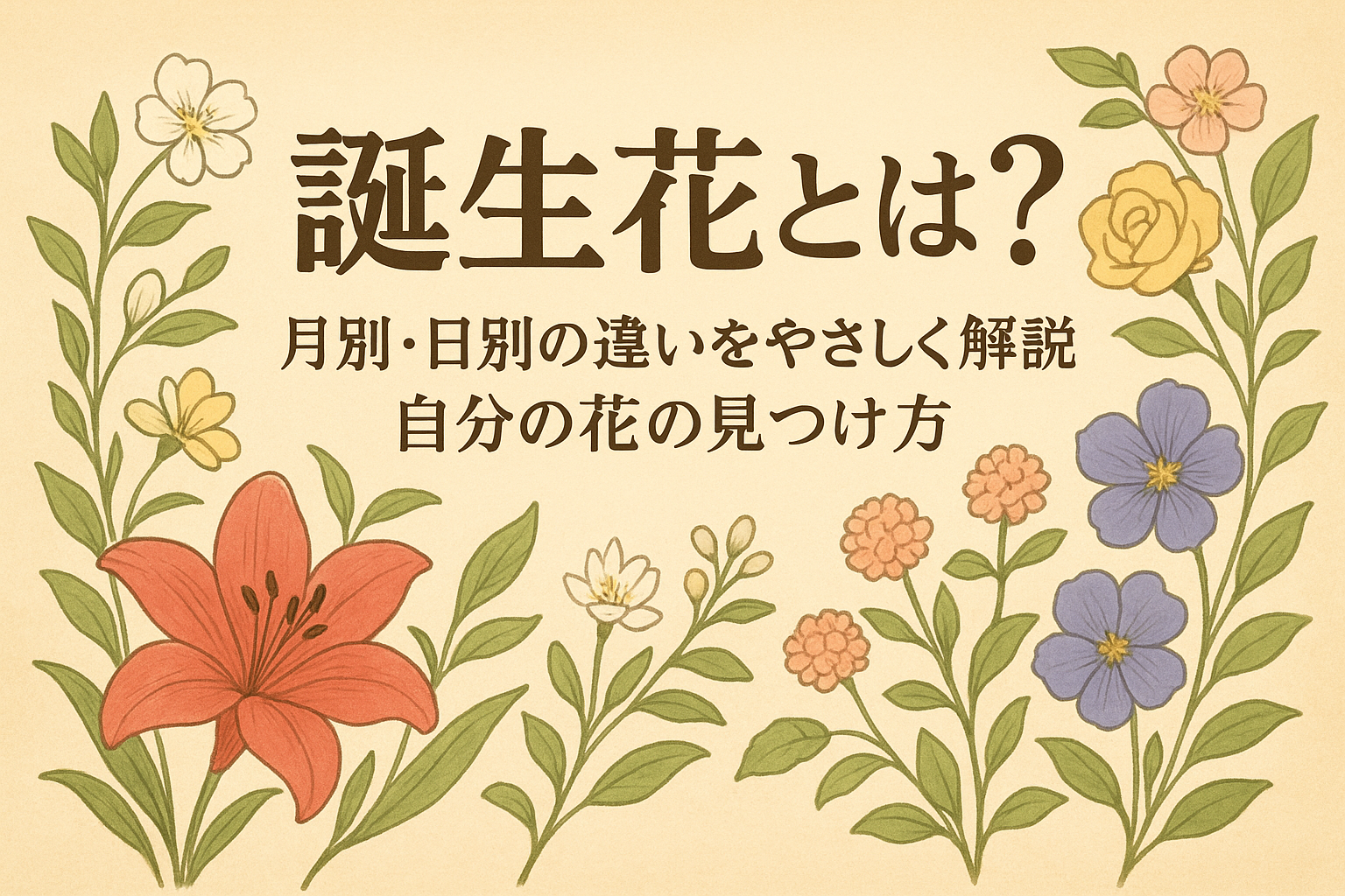 誕生花とは？月別・日別の違いをやさしく解説｜自分の花の見つけ方