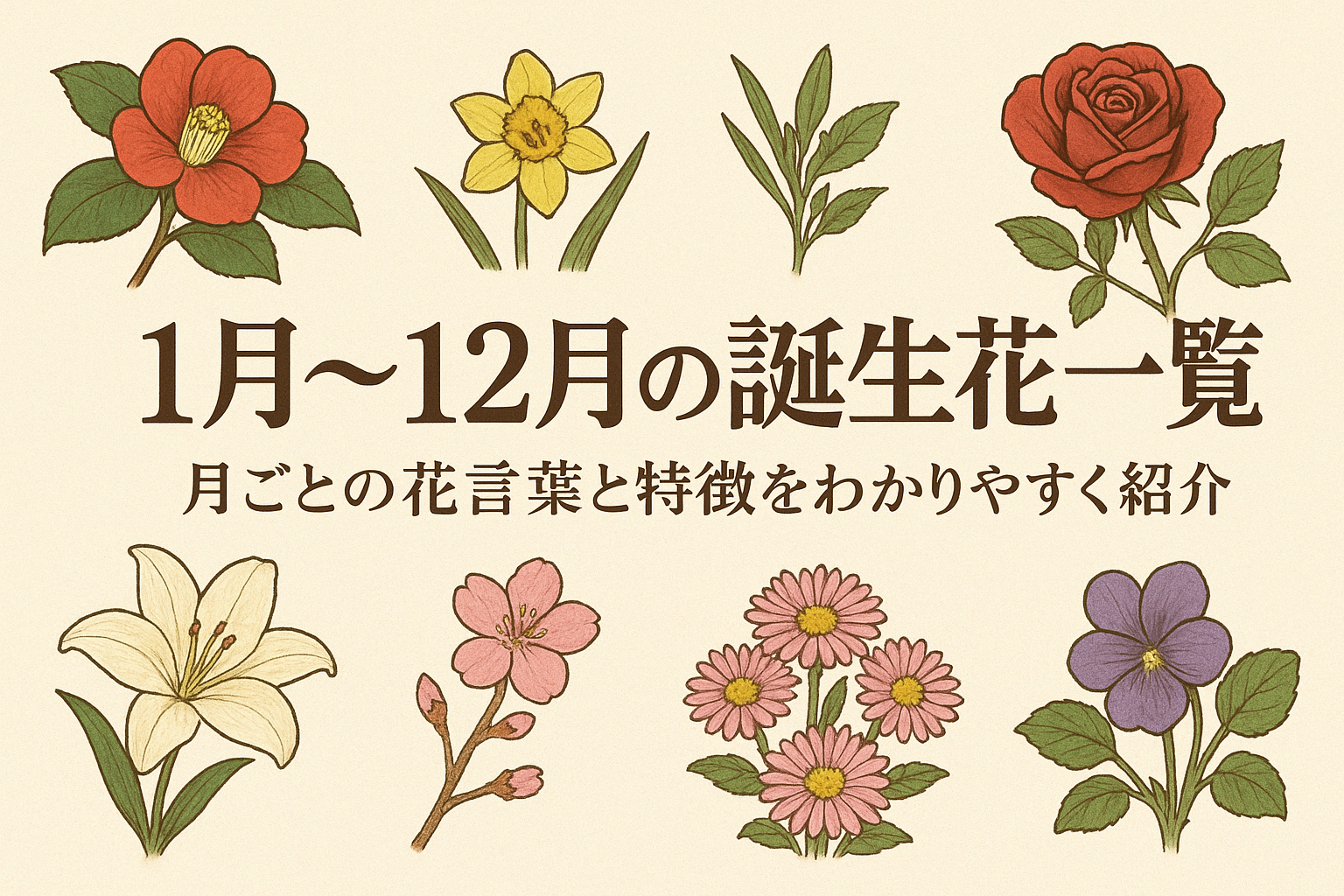 1月〜12月の誕生花一覧｜月ごとの花言葉と特徴をわかりやすく紹介
