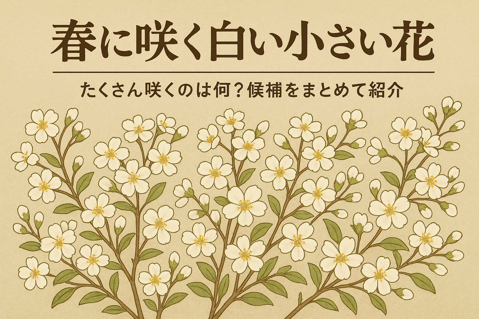 春に咲く白い小さい花でたくさん咲くのは何?候補をまとめて紹介