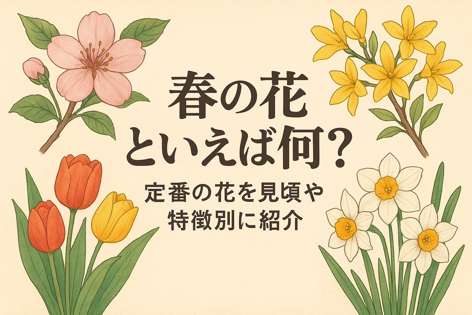 春の花といえば何?定番の花を見頃や特徴別に紹介