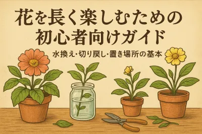 花を長く楽しむための初心者向けガイド｜水換え・切り戻し・置き場所の基本