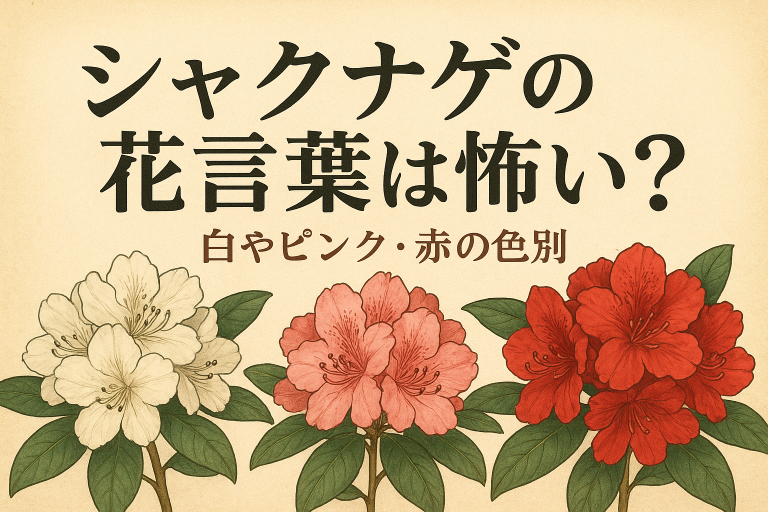 シャクナゲの花言葉は怖い？白やピンク・赤の色別の意味を解説