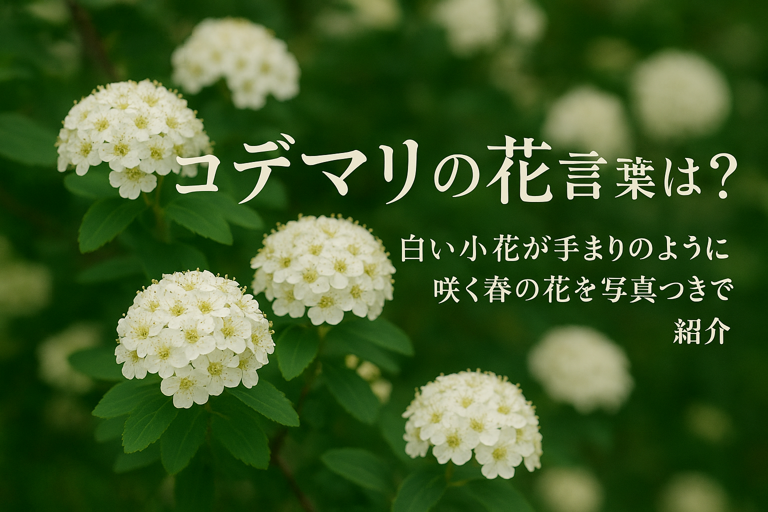 コデマリの花言葉は？白い小花が手まりのように咲く春の花を写真つきで紹介