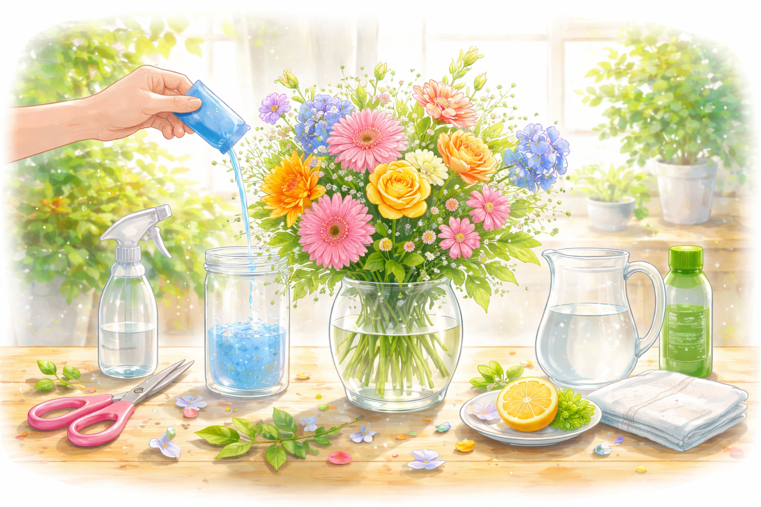 切り花を長持ちさせるための3つの基本ポイント